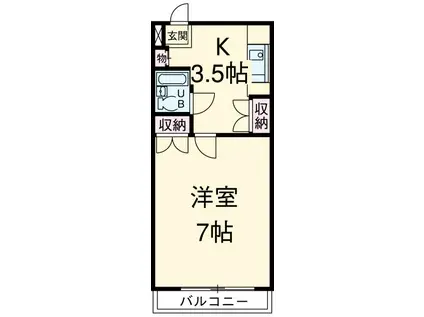 新三河タイムス社(1K/4階)の間取り写真