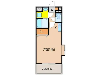 T・YマンションII(ワンルーム/3階)の間取り写真