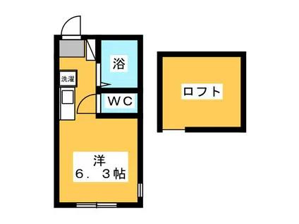 グランカーサ横浜(ワンルーム/1階)の間取り写真
