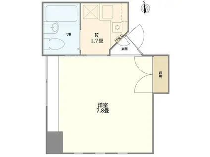 シティアルペン(1K/1階)の間取り写真