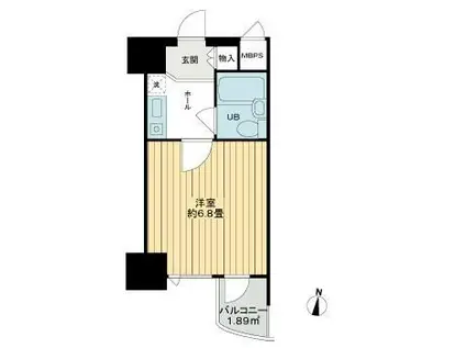 ライオンズマンション丸の内第5(1K/11階)の間取り写真