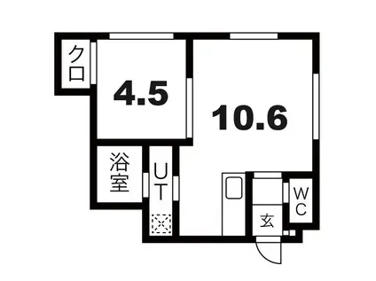 PERMANENT ARK BLESS パーマネント アーク ブレス(1LDK/2階)の間取り写真