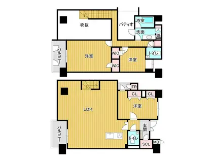 グランドパレス熊本(3LDK/14階)の間取り写真