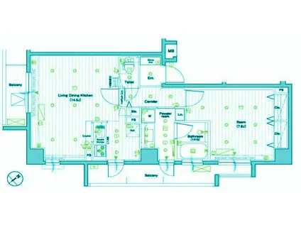 シーネクス品川荏原(1LDK/11階)の間取り写真