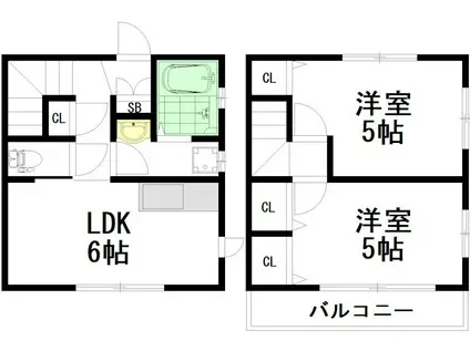 LS吉祥寺(2LDK/1階)の間取り写真
