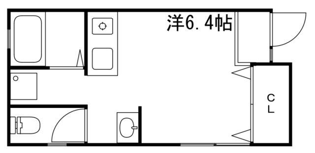 メゾンR(ワンルーム/2階)の間取り写真