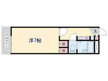 アーバンフラッツK(1K/5階)の間取り写真