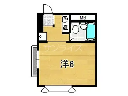 正広ビル(1K/4階)の間取り写真