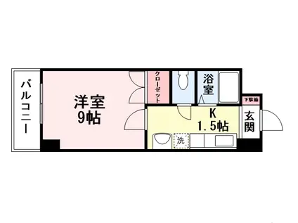 FOXEY(1K/10階)の間取り写真