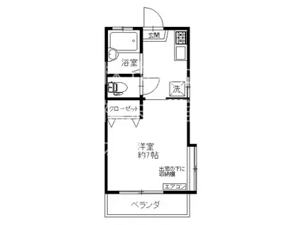コーポ・アザレア(1K/2階)の間取り写真