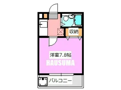 第10オカダビル(1K/4階)の間取り写真