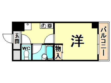 フラットコート中島(1K/2階)の間取り写真