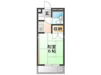 ハイシティ南松山(1K/4階)の間取り写真