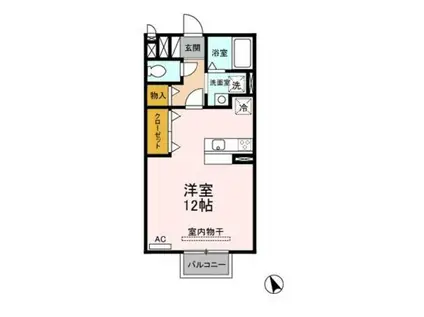 プレシャス(ワンルーム/2階)の間取り写真