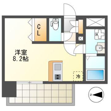 SHOKEN RESIDENCE名古屋(1K/2階)の間取り写真