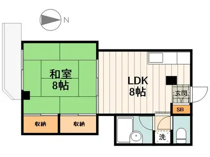 アーバンハウス松本(1LDK/4階)の間取り写真