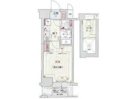 エステムコート神戸県庁前Ⅲフィエルテ(1K/5階)の間取り写真