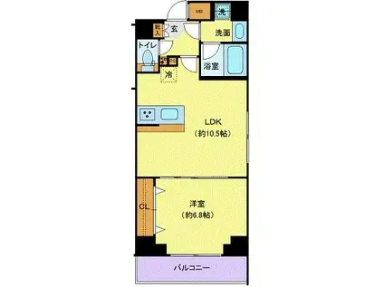 ジェノヴィア本羽田スカイガーデン(1LDK/2階)の間取り写真