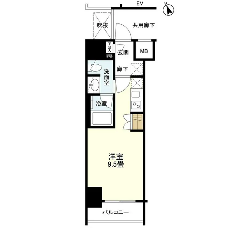 リビオレゾン新虎通り 8階階 間取り