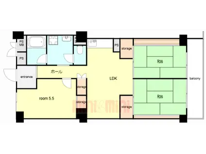 ルモン舞子(3LDK/6階)の間取り写真