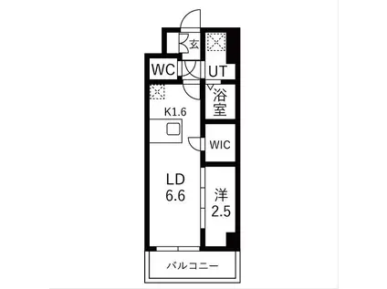 LIVEFLAT千種ウエスト(1LDK/2階)の間取り写真