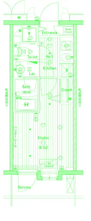 グランド・ガーラ横濱元町 8階階 間取り