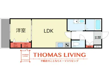 SHAMAISON RICHE LIVE(1LDK/3階)の間取り写真