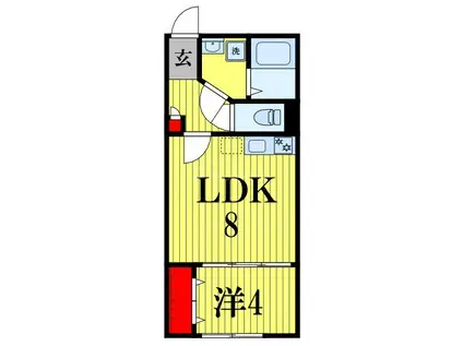PEAKS FUNABASHI(1LDK/3階)の間取り写真