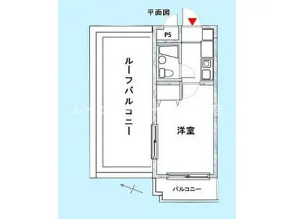 クリオ玉川学園壱番館(ワンルーム/2階)の間取り写真