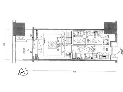 麻布台ヒルズレジデンスB(1K/9階)の間取り写真