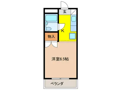 メゾン オット(1K/6階)の間取り写真