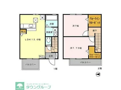 ブエナスエルテI(2LDK/1階)の間取り写真