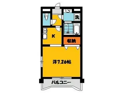 HYDE PARK(1K/3階)の間取り写真