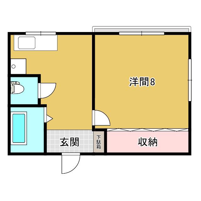 グリーンビレッジA(1LDK/1階)の間取り写真