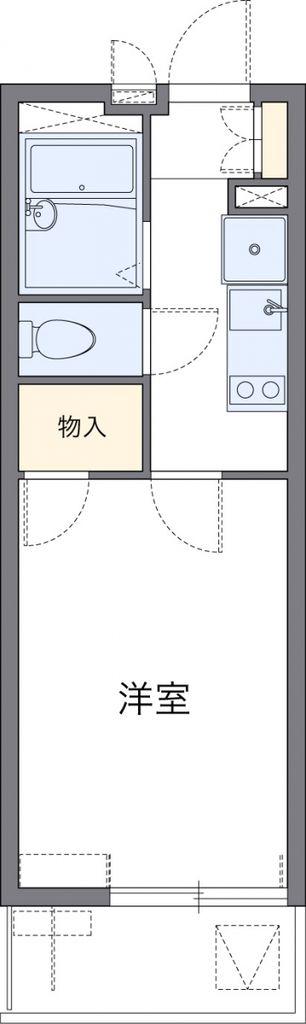 レオパレスグランドコート(1K/4階)の間取り写真