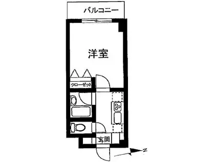 エコロジー高井戸プロセンチュリー(1K/3階)の間取り写真