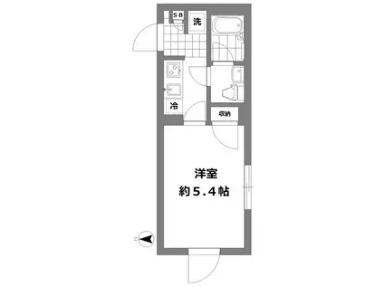 EDIT三軒茶屋(1K/1階)の間取り写真