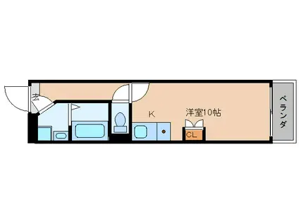 サンプラザ神楽(ワンルーム/6階)の間取り写真