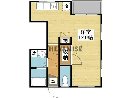 西村コーポ(ワンルーム/1階)の間取り写真