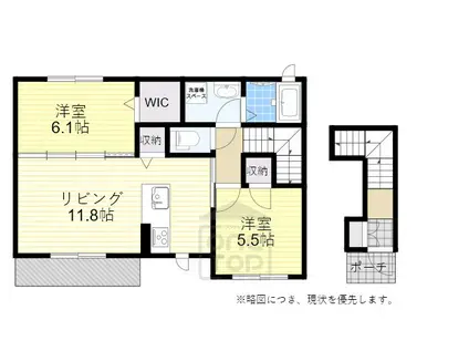 SHAMAISON CYGNUS(2LDK/2階)の間取り写真