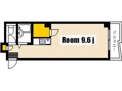STクレスト(1K/5階)の間取り写真