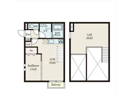 CREO栄生伍番館(1SLDK/1階)の間取り写真