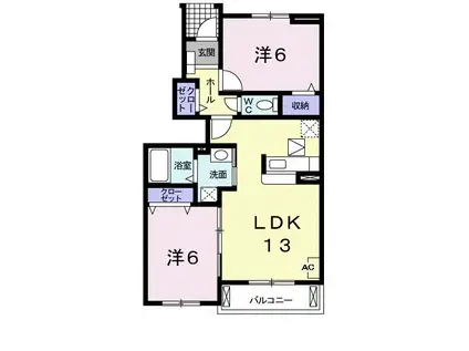 メゾンダンデライオンA(2LDK/1階)の間取り写真