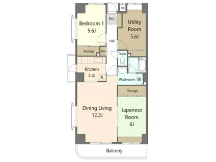 フローリット梅島(3LDK/3階)の間取り写真