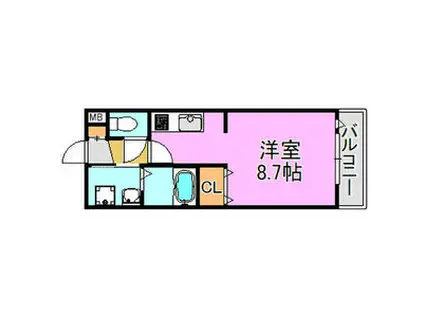 レーヴメゾン(1K/2階)の間取り写真