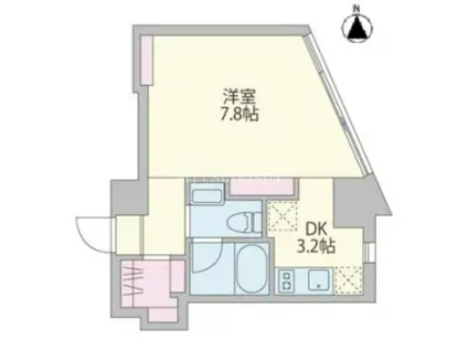 クーカイテラス恵比寿(ワンルーム/3階)の間取り写真