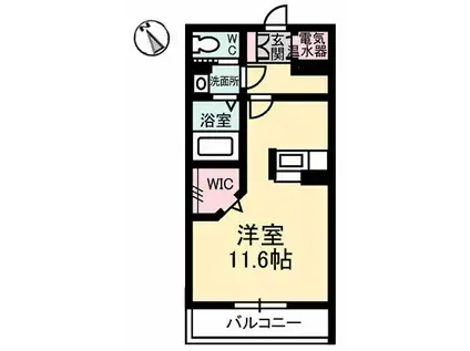 クレールT&T(ワンルーム/3階)の間取り写真