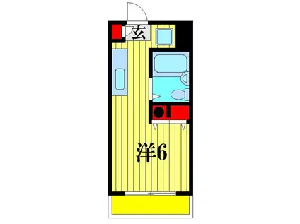 アルカディア(ワンルーム/3階)の間取り写真