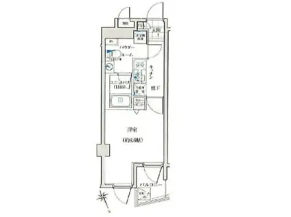 エル・ヴィエント・アース池袋(1K/2階)の間取り写真