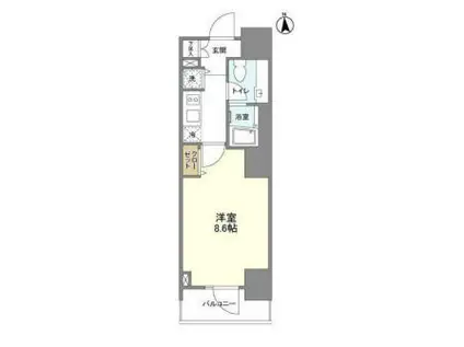 エムレジデンス渋谷神泉(1K/6階)の間取り写真